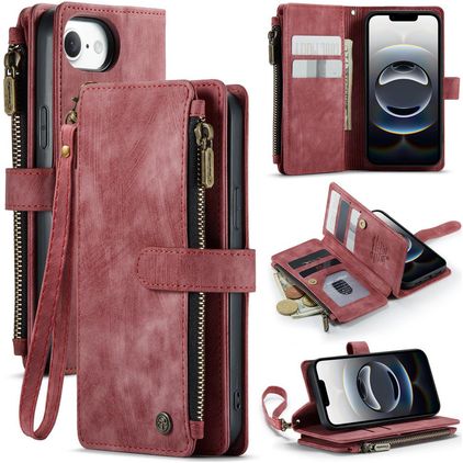 CaseMe C30 iPhone 17e Hülle Klapphülle Geldbörse - Rot