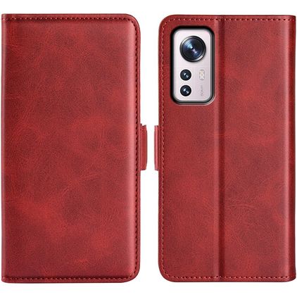 Mobigear Slim Magnet Xiaomi 12 Pro Klapphülle Portemonnaie - Rot