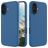 Mobigear Rubber Touch iPhone 16 Silikon Hülle Backcover - Blau
