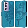Mobigear Butterfly OPPO Reno 12 Pro Hülle Klapphülle Geldbörse - Blau