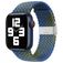 Mobigear Braided Nylon Apple Watch Armband Klappschließe - 42/41/40/38 mm - Blau / Grün