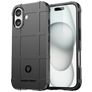Mobigear Rugged Shield iPhone 16 Plus Hülle Flexibles TPU Backcover Stoßfest - Schwarz