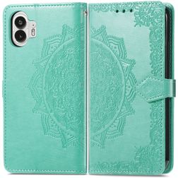 Mobigear Mandala Nothing Phone (2) Hülle Klapphülle Geldbörse - Grün