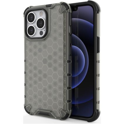 Mobigear Honeycomb iPhone 14 Plus Hülle Hardcase Backcover Stoßfest - Schwarz