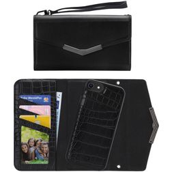 Mobilize Elegant Magnet iPhone SE (2020) Hülle Abnehmbare 2in1 Clutch - Black Croco