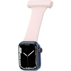 Mobigear Clip Schwesternuhr Apple Watch Armband Pin-Verschluss - 49/46/45/44 mm - Pastellrosa