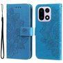 Mobigear Flowers OnePlus 15 Hülle Klapphülle Geldbörse - Blau