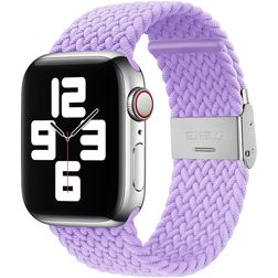 Mobigear Braided Nylon Apple Watch Armband Klappschließe - 42/41/40/38 mm - Lila