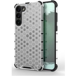 Mobigear Honeycomb Samsung Galaxy S23 Plus Hülle Hardcase Backcover Stoßfest - Weiß