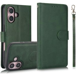 Mobigear Wallet iPhone 16 Hülle Abnehmbare 2in1 Klapphülle Geldbörse - Grün