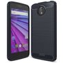 Mobigear Brushed Slim Motorola Moto C Plus Hülle Flexibles TPU Backcover - Marineblau