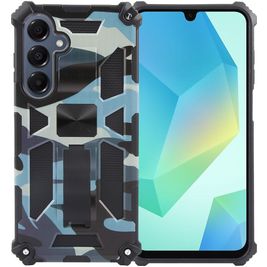 Mobigear Armor Stand Samsung Galaxy A16 Hülle Hardcase Backcover Stoßfest mit Ständer - Blau