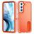 Mobigear Rugged Stand Samsung Galaxy S23 Hülle Hardcase Backcover Stoßfest mit Ständer - Orange
