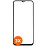 Mobigear Premium Motorola Moto G8 Power Lite Panzerglas Gehärtetes Glas Displayschutz - Hüllenfreundlich - Schwarz (3er Pack)