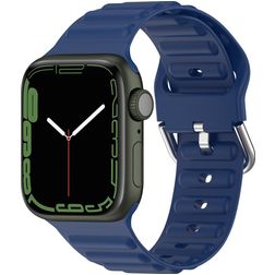 Mobigear Bumpy Silikon Apple Watch Armband Dornschließe - 42/41/40/38 mm - Dunkelblau