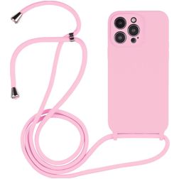 Mobigear Lanyard iPhone 14 Pro Silikon Handykette - Pink