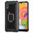 Mobigear Armor Ring Samsung Galaxy A01 Hülle Flexibles TPU Backcover Stoßfest mit Ringhalter - Schwarz