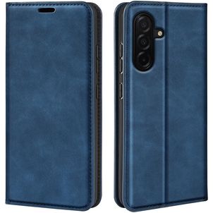 Mobigear Retro Slim Samsung Galaxy A27 Hülle Klapphülle Geldbörse - Blau