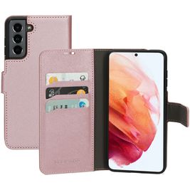 Mobiparts Saffiano Wallet Samsung Galaxy S21 Hülle Klapphülle Geldbörse - Pink
