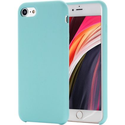 Mobigear Rubber Touch iPhone SE (2020) Silikon Hülle Backcover - Türkis