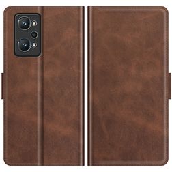 Mobigear Slim Magnet Realme GT Neo 3T Hülle Klapphülle Geldbörse - Braun