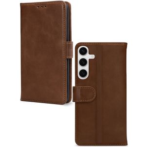 Mobilize Wallet Samsung Galaxy S26 Hülle Echtes Leder Klapphülle Geldbörse - Braun