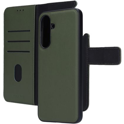 Mobiparts Samsung Galaxy A36 Hülle Echtes Leder Abnehmbare 2in1 Klapphülle Geldbörse - Grün