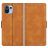 Mobigear Slim Magnet Xiaomi Mi 11 Lite Hülle Klapphülle Geldbörse - Cognac