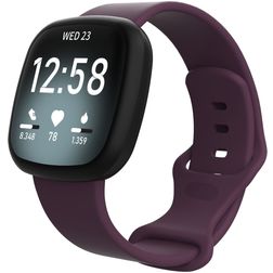 Mobigear Sport Dual Silikon Fitbit Versa 3 Armband Drückerschließe - Lila