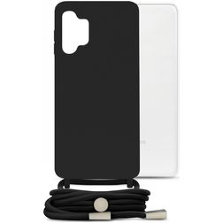 Mobilize Lanyard Gelly Samsung Galaxy A13 4G Flexibles TPU Handykette - Schwarz