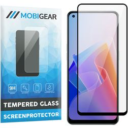 Mobigear Premium OPPO Reno 7 Lite Panzerglas Gehärtetes Glas Displayschutz - Hüllenfreundlich - Schwarz
