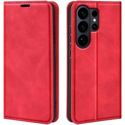 Mobigear Retro Slim Samsung Galaxy S26 Ultra Klapphülle Portemonnaie - Rot