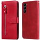 Mobigear Zipper Samsung Galaxy S23 Hülle Klapphülle Geldbörse - Rot