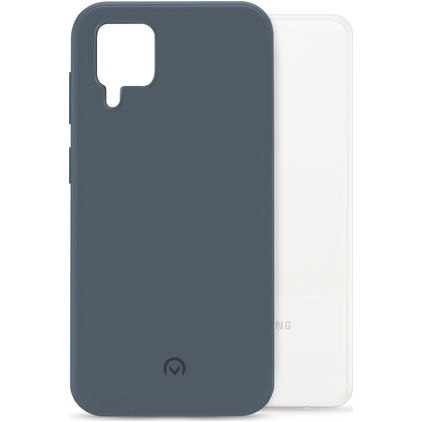 Mobilize Rubber Gelly Samsung Galaxy A12 Hülle Flexibles TPU Backcover - Matt Blue