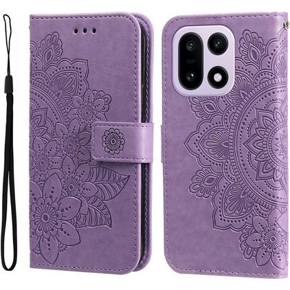 Mobigear Flowers OnePlus 15 Hülle Klapphülle Geldbörse - Lila