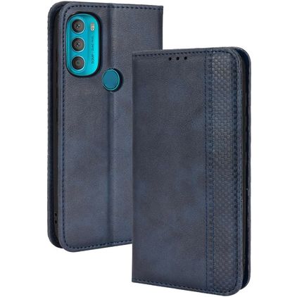 Mobigear Sensation Motorola Moto G71 5G Hülle Klapphülle Geldbörse - Blau
