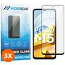 Mobigear Premium POCO M5 Panzerglas Gehärtetes Glas Displayschutz - Hüllenfreundlich - Schwarz (3er Pack)