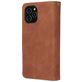 Mobigear Zipper iPhone 12 Mini Hülle Klapphülle Geldbörse - Braun