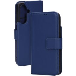 Mobiparts Samsung Galaxy A26 Hülle Echtes Leder Klapphülle Geldbörse - Blau