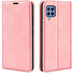 Mobigear Retro Slim Samsung Galaxy M22 Hülle Klapphülle Geldbörse - Pink
