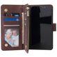 Mobigear Zipper iPhone 12 Hülle Klapphülle Geldbörse - Braun