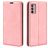 Mobigear Retro Slim Motorola Moto G42 Hülle Klapphülle Geldbörse - Pink