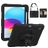Mobigear SureGrip iPad 10 (2022) Stoßfeste Hardcase Hülle + Stifthalter + Schulterträger + Ständer - Schwarz