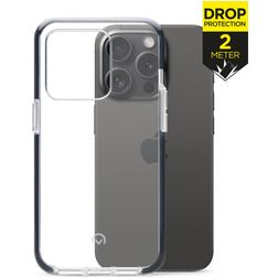 Mobilize Shatterproof iPhone 15 Pro Hülle Hardcase Backcover Stoßfest - Transparent / Schwarz