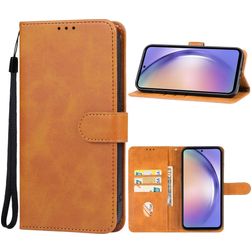 Mobigear Retro Samsung Galaxy A55 Hülle Klapphülle Geldbörse - Braun