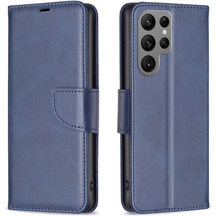 Mobigear Excellent Samsung Galaxy S25 Ultra Hülle Klapphülle Geldbörse - Blau