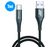 Mobigear Nylon USB-A auf USB-C Kabel 1 Meter - Schwarz