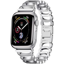 Mobigear Vienna Edelstahl Apple Watch Armband Faltschließe - 42/41/40/38 mm - Silber