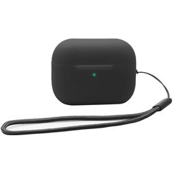 Mobigear Lanyard Apple AirPods Pro 2 Hülle Silikon (flexibel) - Schwarz
