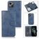 Mobigear Wallet iPhone 13 Pro Max Hülle Abnehmbare 2in1 Klapphülle Geldbörse - Blau